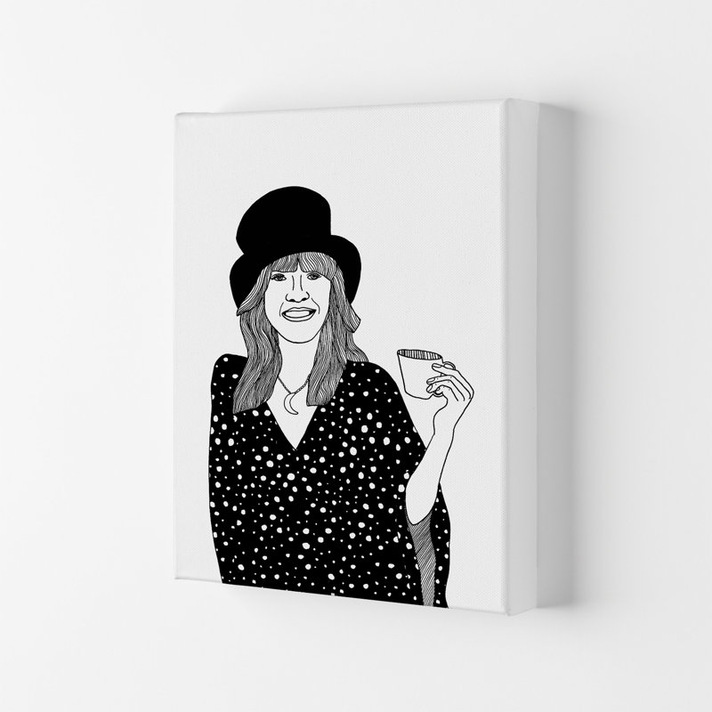 Stevie Nicks by Carissa Tanton - Wrapped Canvas Print, 29.7cm H x 21cm W x 4cm D