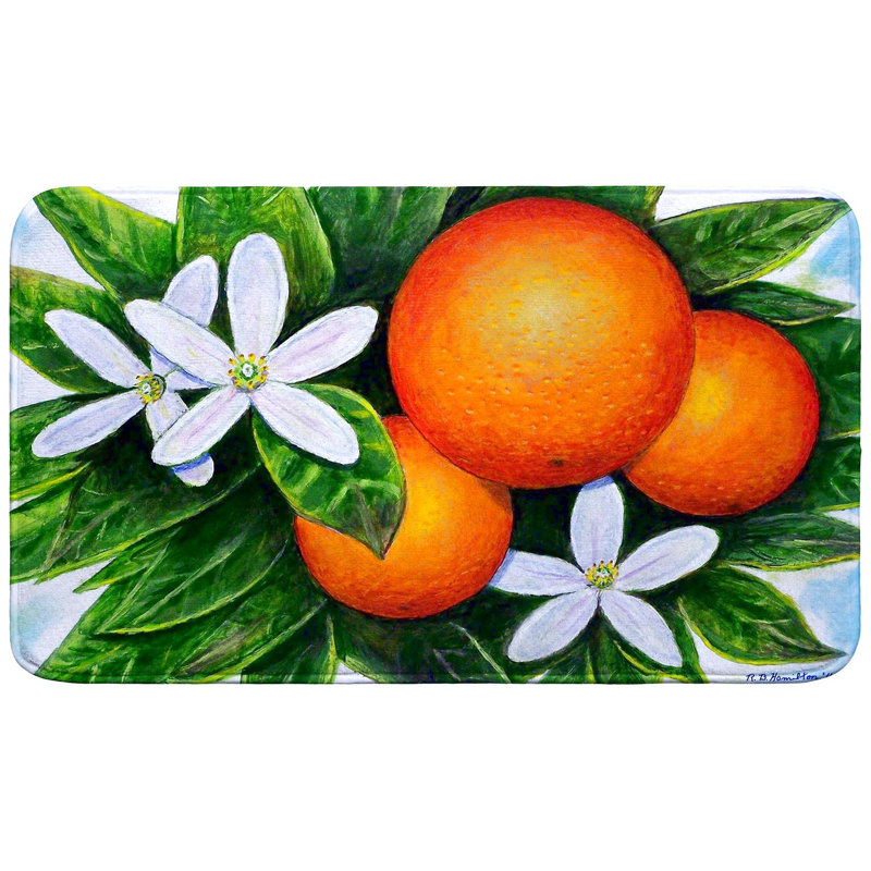 Orange Bath Mat, Single - 18" L x 30" W