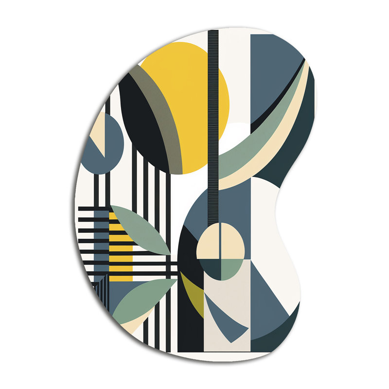 Art graphique rétro Mid-Century I - forme de flèche moderne de style Mid-Century - art mural métallique asymétrique