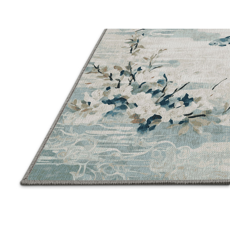 Tapis gris lavable à la machine, Rectangle 8 pi x 12 pi