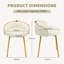 Fauteuil de coiffeuse avec tabouret d'appoint et dossier bas pour salle de bain et salon-1699461802