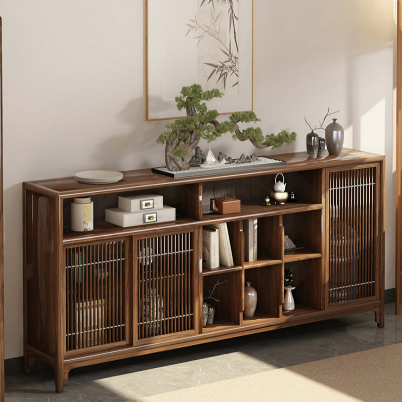 All-Solid Wood Retro-Style Sideboard