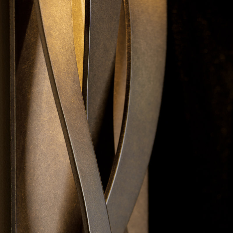 Plafonnier encastré d'extérieur Tress, H 22,9 po x l 9,5 po x P 3,7 po, Bronze côtier