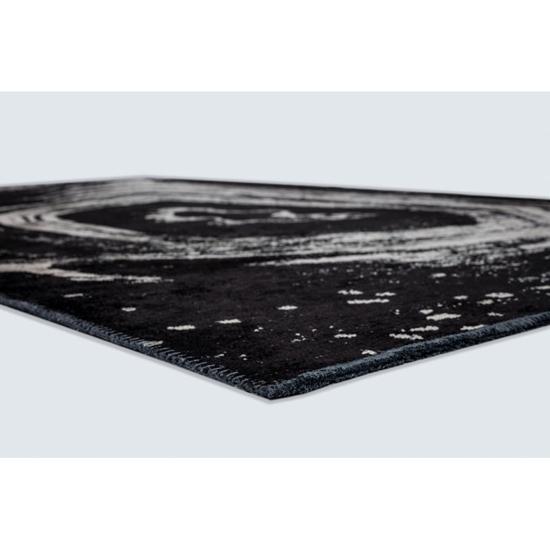 Tapis gris / noir Rapture, Rectangle 7 pi 10 po x 11 pi 2 po
