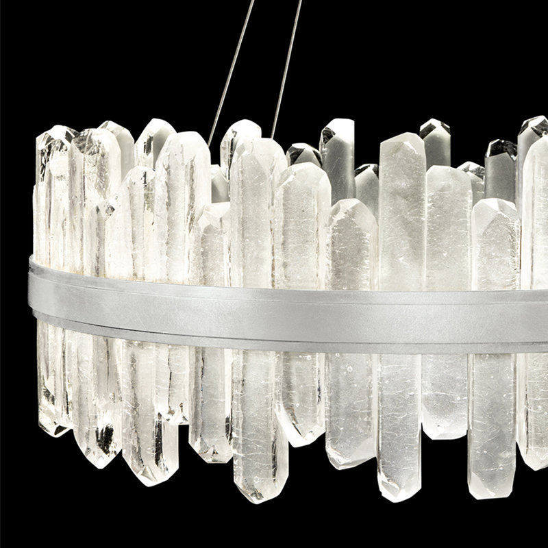 Lustre rond 30,5 po Lior, Argent, 3000