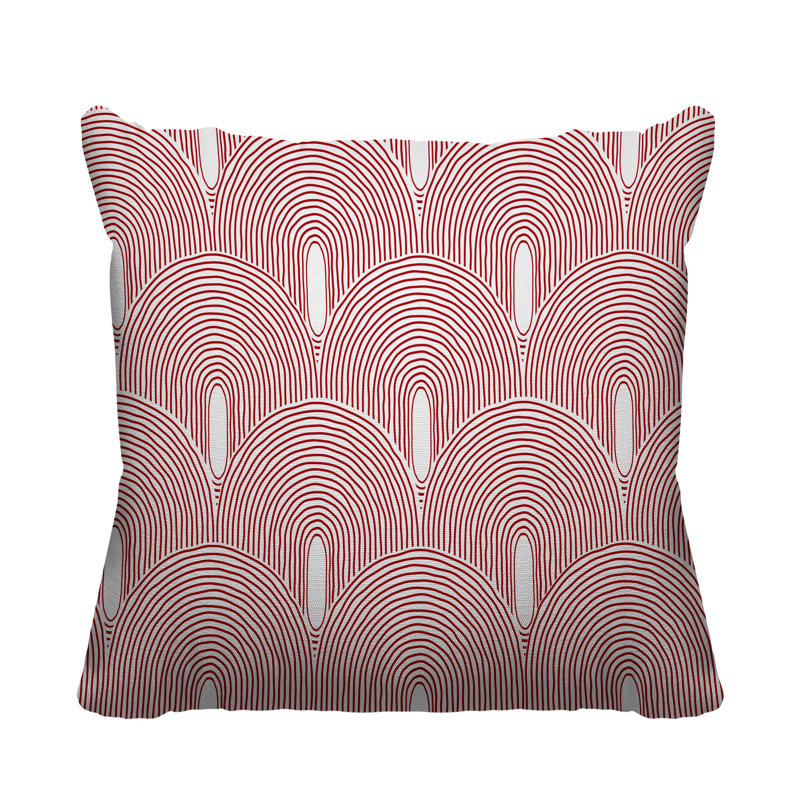Limpo Starburst Indoor/Outdoor Throw Pillow, 18"H x 18"W, Red, Square