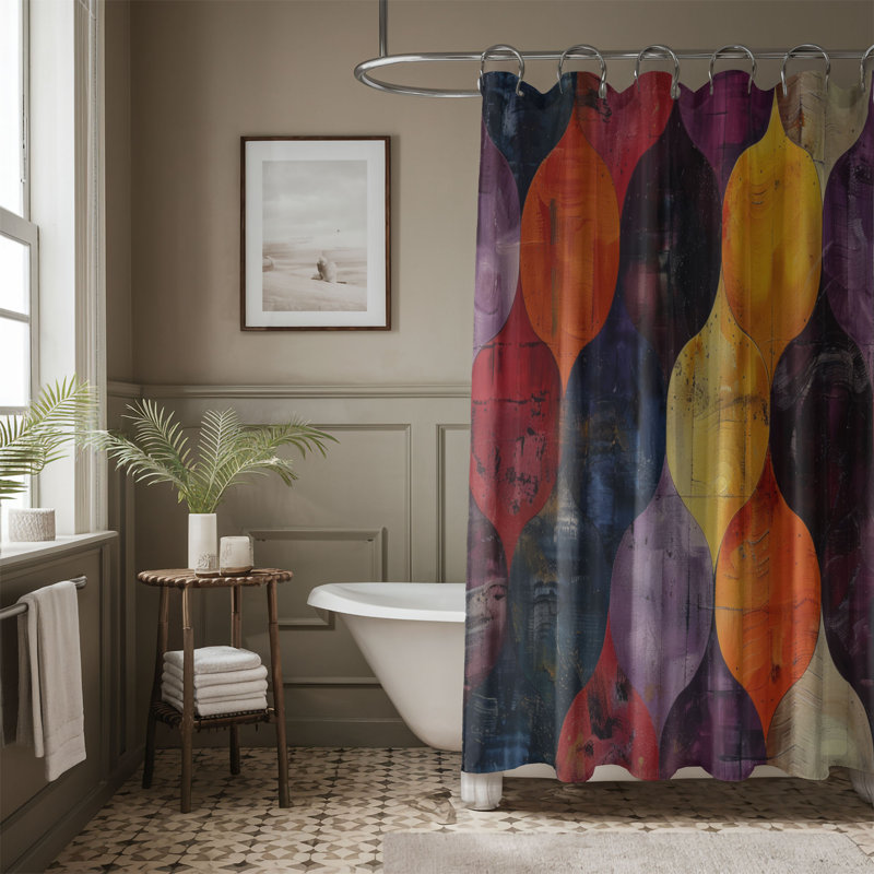Affiche usée - Rideau de douche Premium, H 74 po x l 71 po