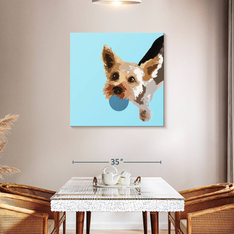 Brampt Rex On Light Blue, 36" H x 36" W