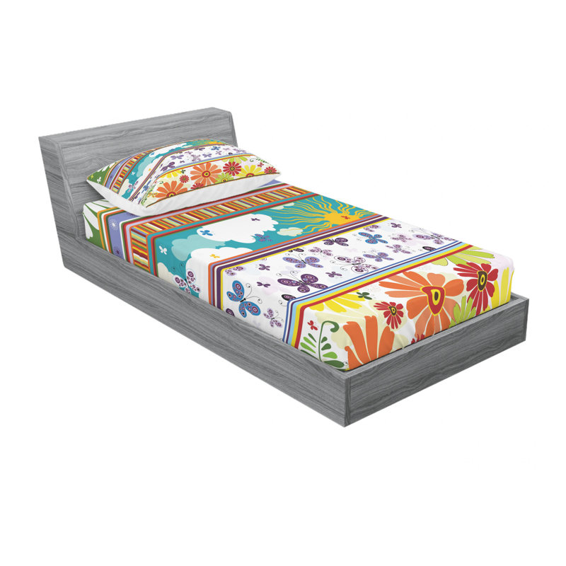 Microfiber Sheet Set, Twin Sheet Set with Fitted Sheet