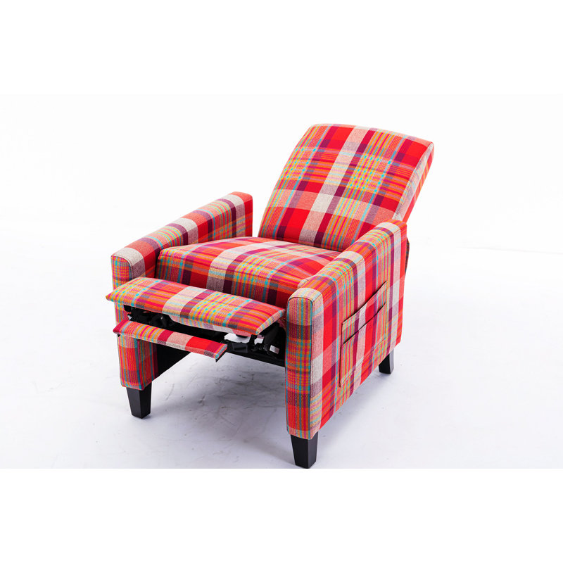 Fauteuil inclinable Wendal New Design, Mélange de lin rouge