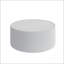 Table basse cylindrique avec plateau en pierre frittée et similicuir, motif doré-735004400