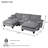 U-Shape Cloud Couch Modular Sofa With Sailboat Design And Movable Ottomans