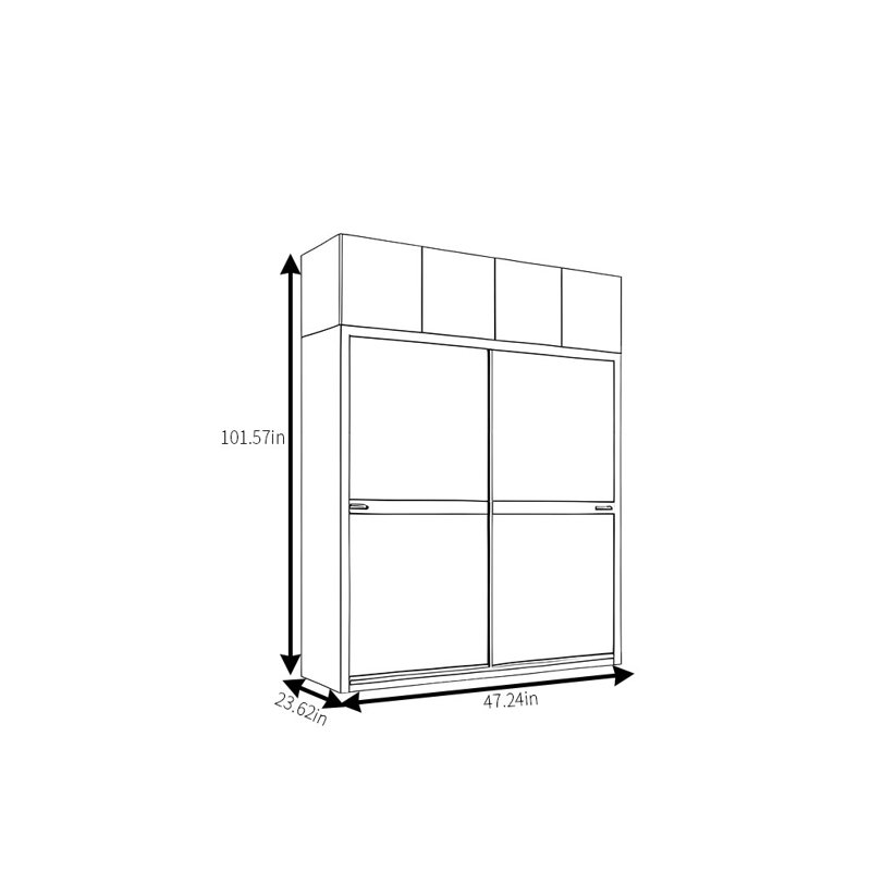 Luxurious And Simple Wardrobe, 102" H x 47" W x 24" D