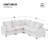 84*84" Modern L Shape Modular Sofa-656603431