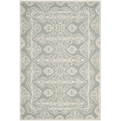 Cruz Hand-Tufted Wool Grey/Ivory Area Rug