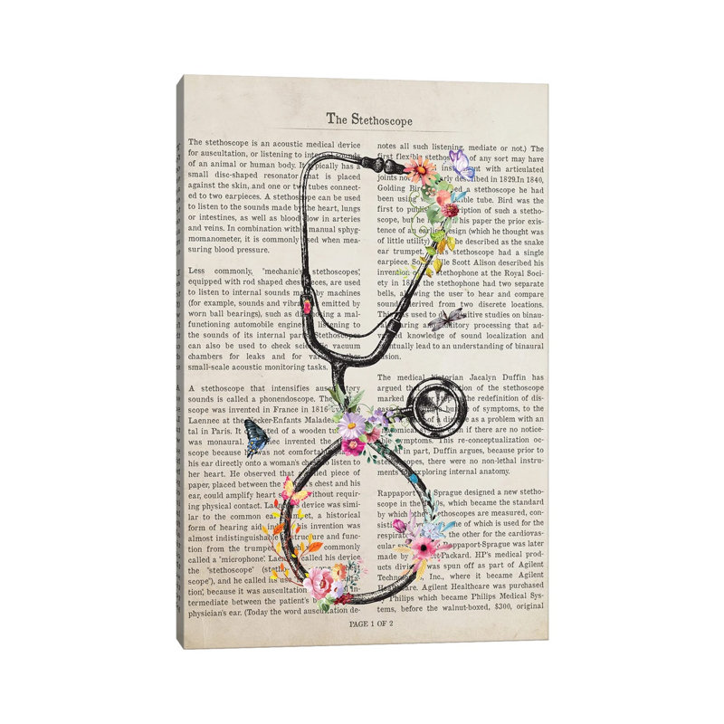 The Stethoscope by Aged Pixel - Wrapped Canvas Print, 20.32 cm H x 30.48 cm W
