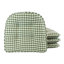 Coussins de salle à manger et de cuisine antidérapants en guingan 16 po x 15 po x 2 po