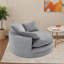 Fauteuil d'appoint pivotant à 360 ° avec coussins à deux couches et 3 coussins amovibles-1846338663