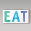 « manger letters », art textuel sur toile tendue-26856415
