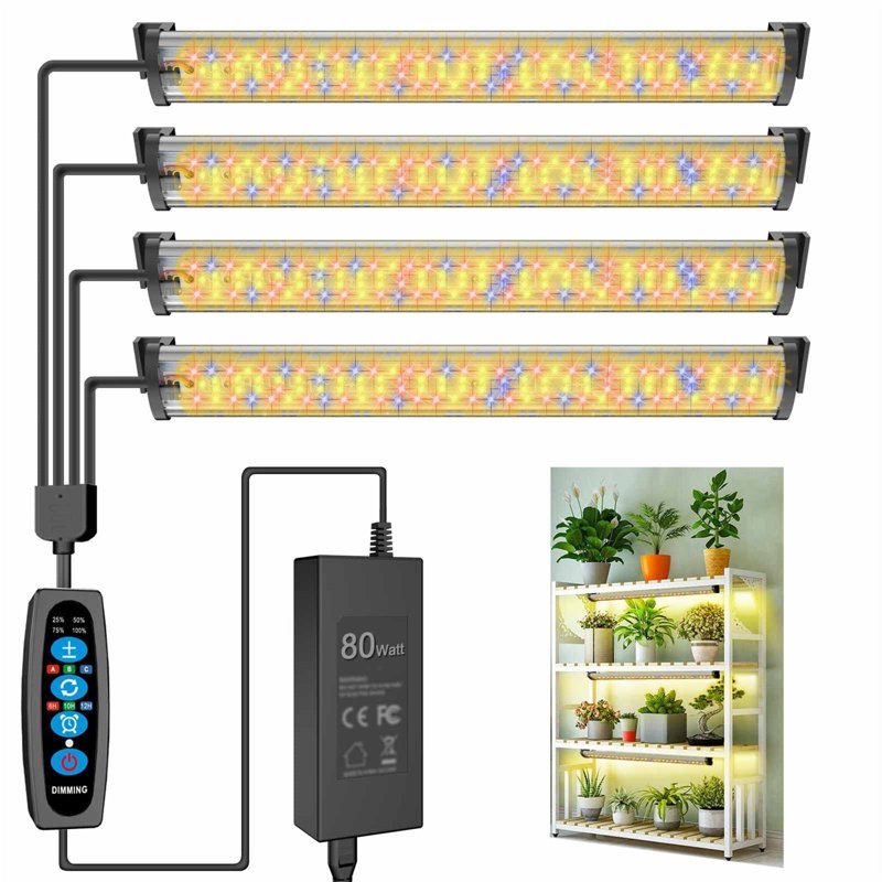 Multi-Colored Dimmable LED Grow Light Strips with Timer