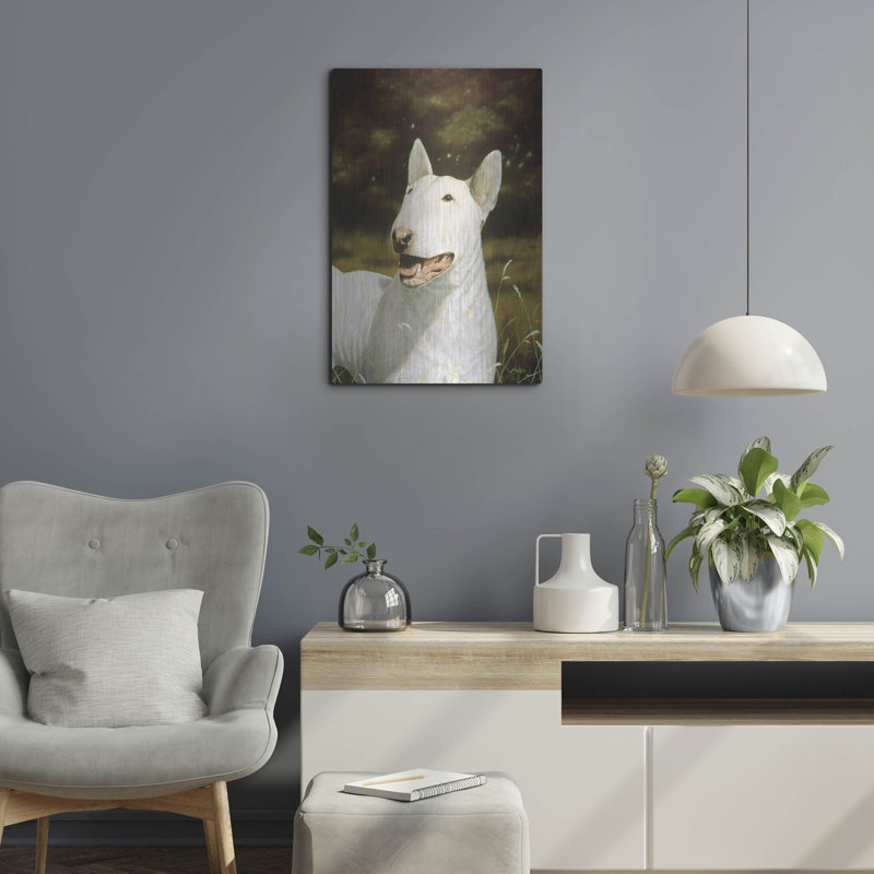 «Bull Terrier Smile» par John Silver, H 24 po x l 16 po