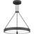 Derilien 1 - Light Matte Black LED Wagon Wheel Pendant