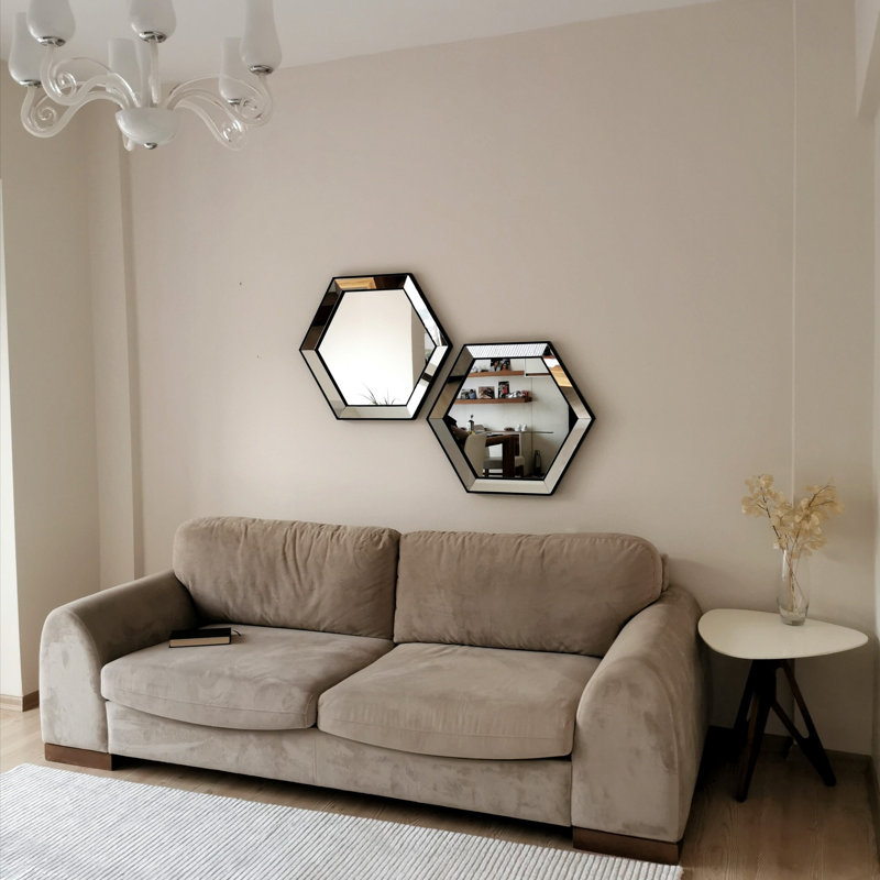 Miroir d'appoint Koda, H 27,56 po x l 24,02 po, Noir