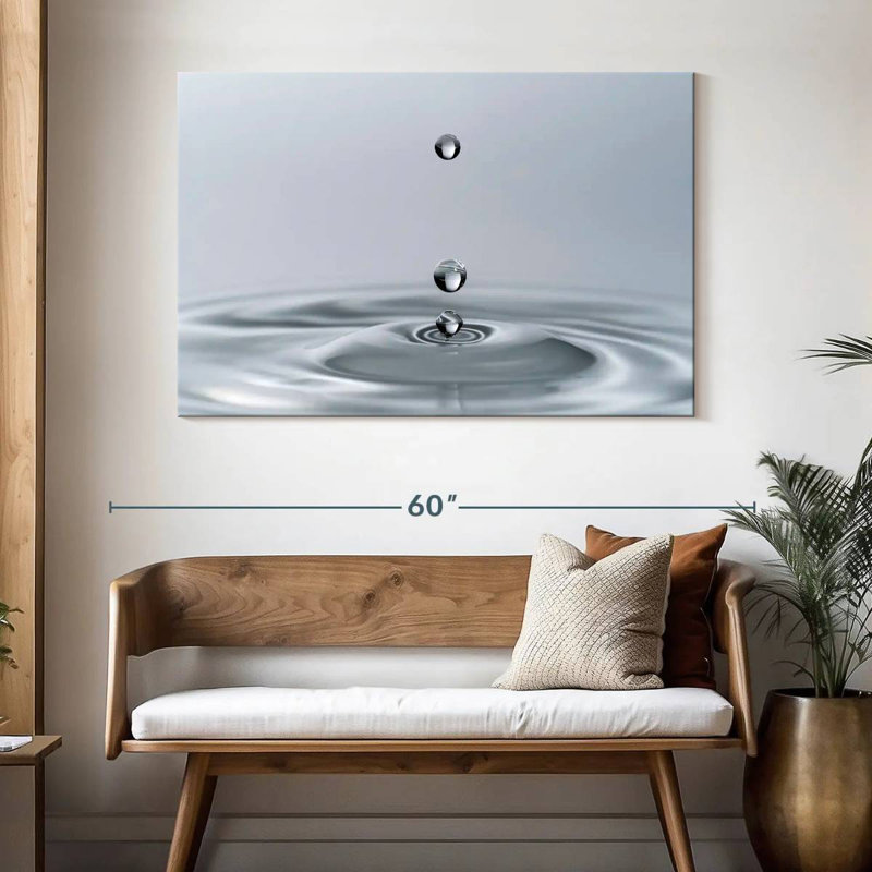 Gouttes dans l'eau, H 32 po x l 48 po