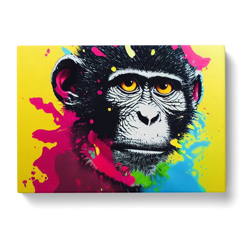 Monkey Splash Vol.1 Abstract - Wrapped Canvas, 50cm H x 76cm W x 3cm D