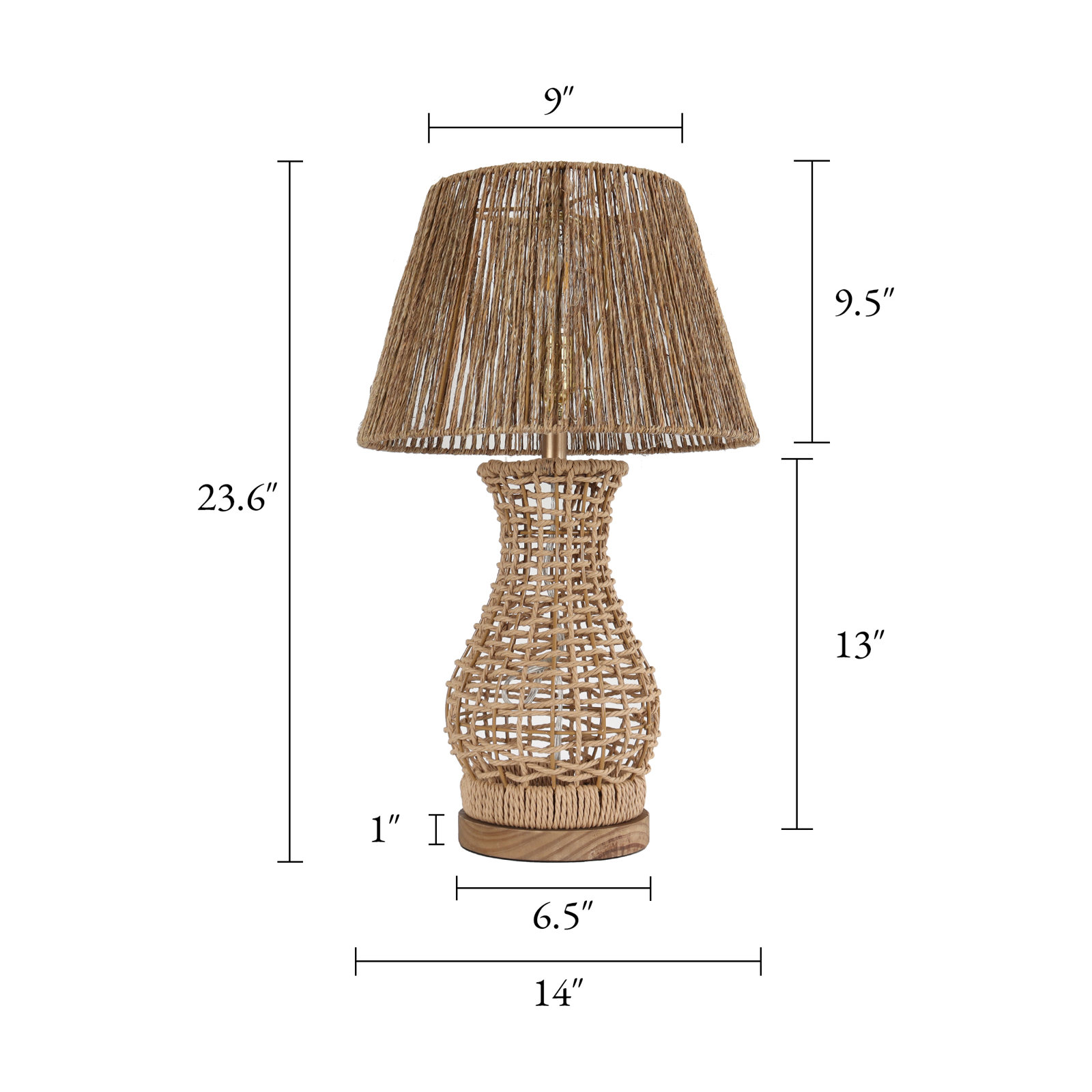 Rattan Table Lamp