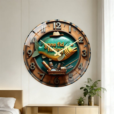 Horloge murale de poisson