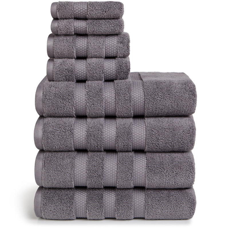 Espinoza 100% Cotton Plush Mulit-Size Set, Charcoal Gray