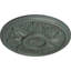 Médaillon de plafond Endurathane Edinburgh, DE 18 po x P 1 3/4 po (convient aux auvents jusqu'à 5 1/4 po), finition craquelée en nuage peinte à la main-1819593965
