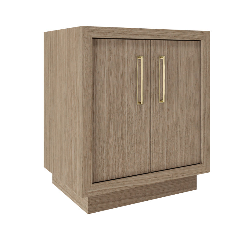 Meuble-lavabo simple Avalon, 30", Patine naturelle, Or satiné