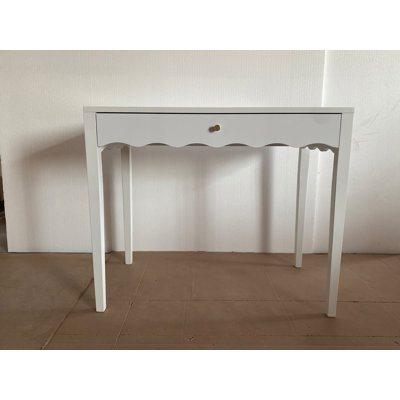 Meuble-lavabo moderne 35,43 pouces avec tiroir, façade festonnée et poignée dorée pour les petits espaces et la fonctionnalité multi-usage