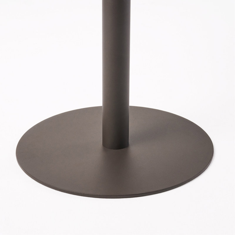 Table de bar d'extérieur ronde en rotin de polyéthylène de 26 po, Multibrown