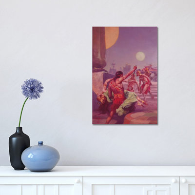 The Mastermind Of Mars by J. Allen St. John - Wrapped Canvas Print