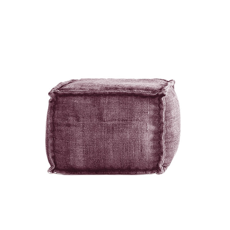 Excelsior 60cm Wide Rectangle Solid Colour Pouffe Ottoman, Wine