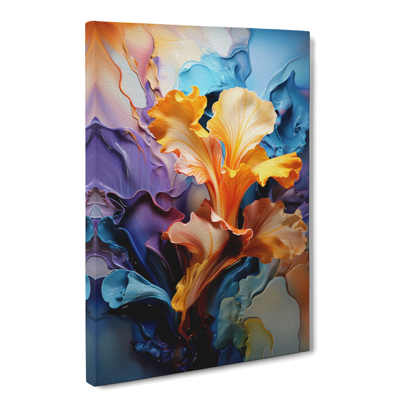 Iris Flower Action - No Frame Print, 60cm H x 40cm W x 3cm D