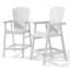 Ensemble de chaises hautes en PEHD Adirondack avec plateaux doubles amovibles (ensemble de 2)-188184638