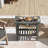 Outsunny Shower Bench, HDPE Shower Stool with Handle, Storage Shelf for Indoor Outdoor, Dark Gray