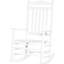Fauteuil à bascule en bois blanc - confortable, protégé, blanc, confortable