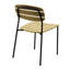 Chaise d'appoint d'extérieur avec cadre noir Yossif - ensemble de 2-417636679
