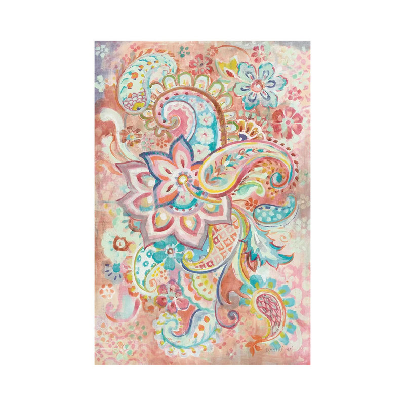 Paisley Galore by Danhui Nai - Wrapped Canvas Print, 20.32 cm H x 30.48 cm W