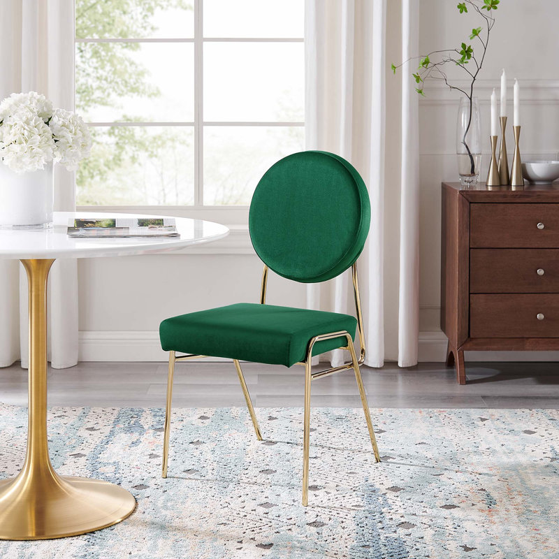 Chaises d'appoint Craft Performance de Modway, Or, Velours vert, 1