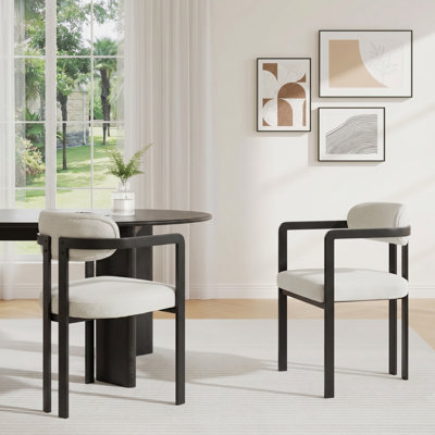 Ensemble de 2 chaises de salle à manger modernes, rembourrées Boucle