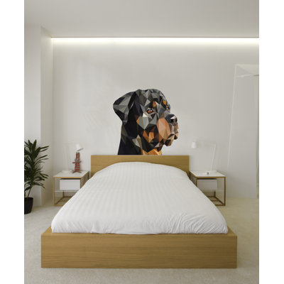 Décalcomanie murale polygonale Rottweiler Dog