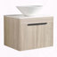 Meuble-lavabo mural 24 po avec lavabo en céramique et porte à fermeture en douceur