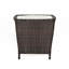 Table d'appoint d'extérieur tendance avec verre brun - Trendset, 19 po x 19,3 po, 19,75 po