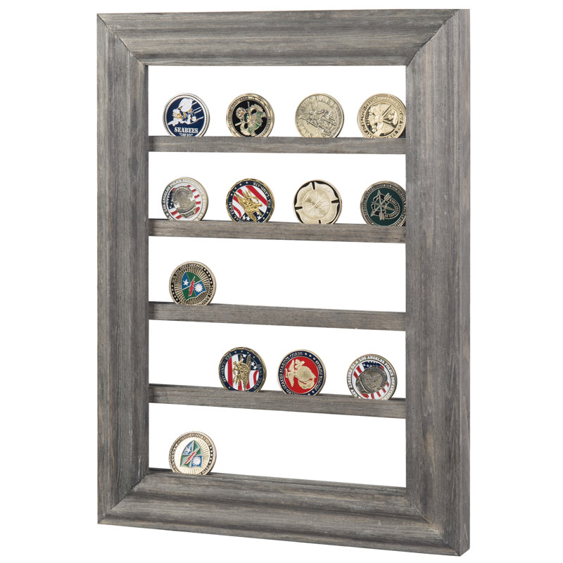 Solid Wood Challenge Coin Display Case